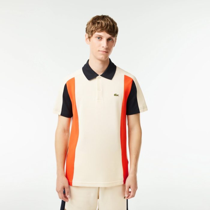 Vertical Tri Color Block Polo ShirtVertical Tri Color Block Polo Shirt